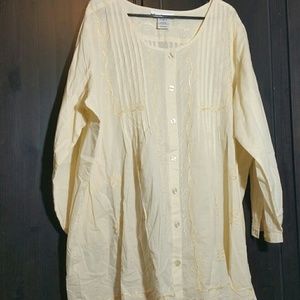 Long sleeve embroidered tunic